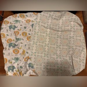 Whimsical & Floral Standard Crib Fitted Sheet Duo
